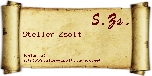 Steller Zsolt névjegykártya